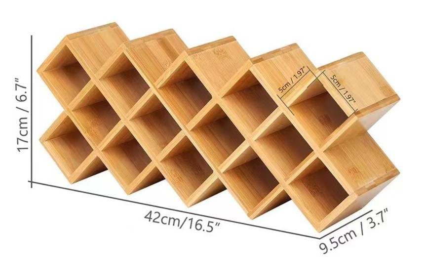 Bamboo Grid Spice Rack